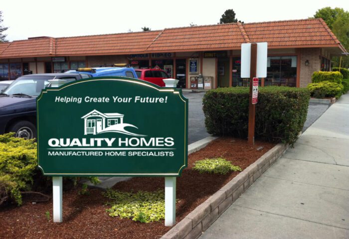 Quality Homes landmark signage